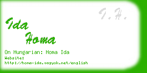 ida homa business card